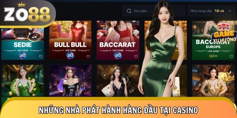 Các đối tác của sảnh casino zo88