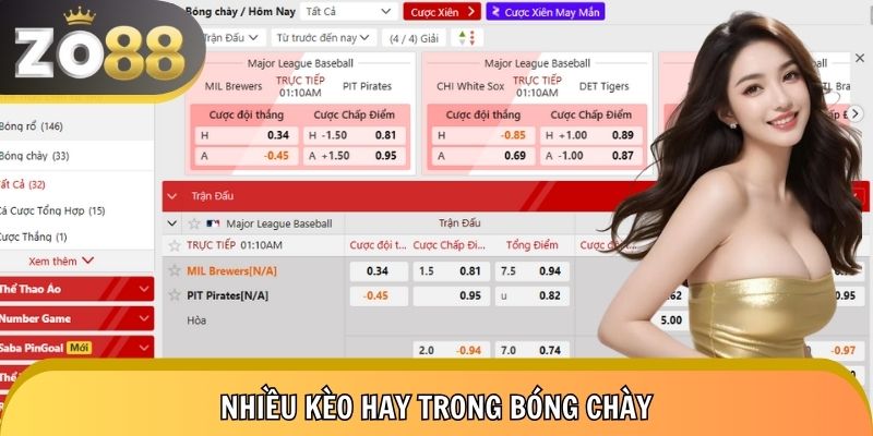 Những kèo cược bóng chày đang được yêu thích 2025