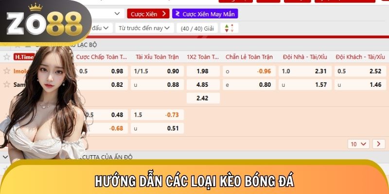 Các loại kèo bóng đá sẽ xuất hiện