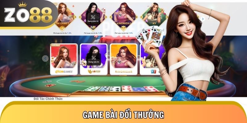 Sảnh game bài với tỷ lệ hoàn trả cao